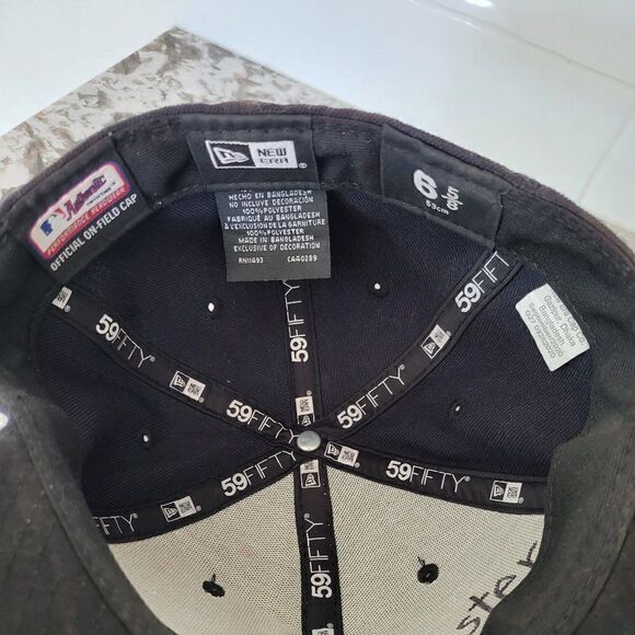 NY Yankees New Era 59Fifty Game Fitted Hat Black 6 5/8 - Picture 7 of 7
